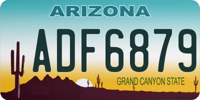 AZ license plate ADF6879