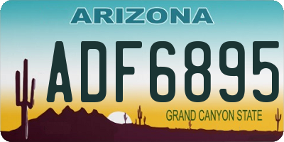 AZ license plate ADF6895