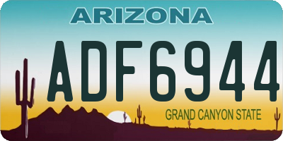 AZ license plate ADF6944