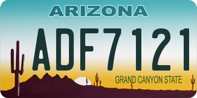 AZ license plate ADF7121