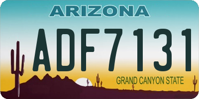AZ license plate ADF7131
