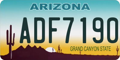 AZ license plate ADF7190