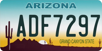 AZ license plate ADF7297