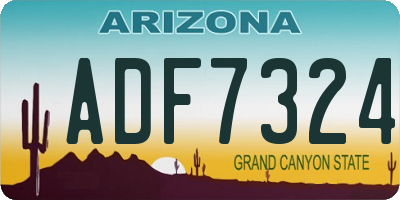 AZ license plate ADF7324