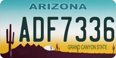 AZ license plate ADF7336