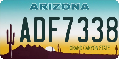 AZ license plate ADF7338