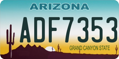 AZ license plate ADF7353