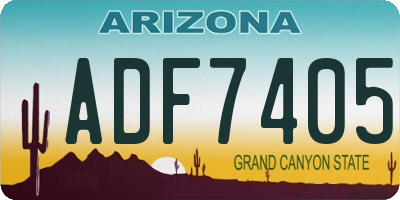 AZ license plate ADF7405
