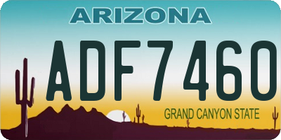 AZ license plate ADF7460