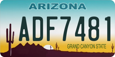 AZ license plate ADF7481