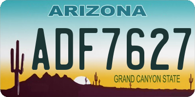 AZ license plate ADF7627
