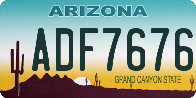 AZ license plate ADF7676