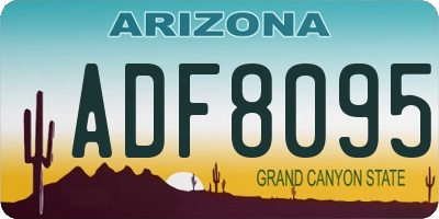 AZ license plate ADF8095