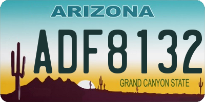 AZ license plate ADF8132