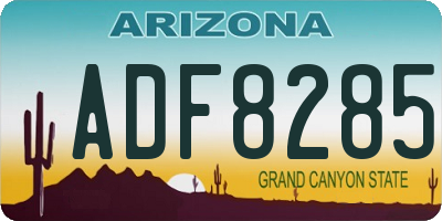 AZ license plate ADF8285