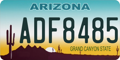 AZ license plate ADF8485