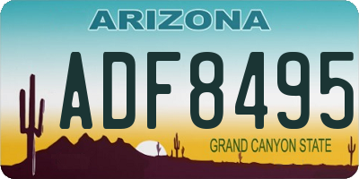 AZ license plate ADF8495