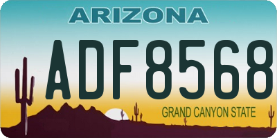 AZ license plate ADF8568