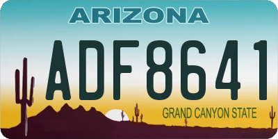 AZ license plate ADF8641