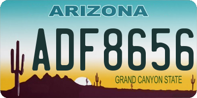 AZ license plate ADF8656
