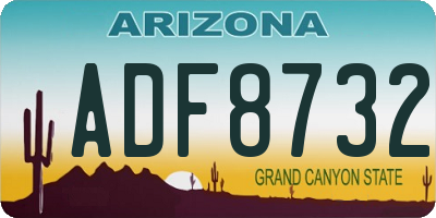 AZ license plate ADF8732