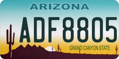 AZ license plate ADF8805