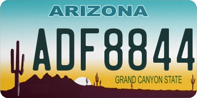 AZ license plate ADF8844