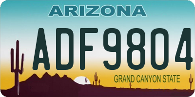 AZ license plate ADF9804