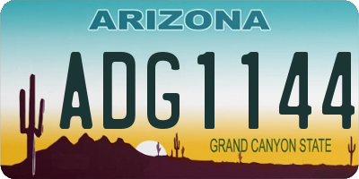 AZ license plate ADG1144