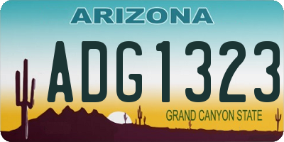 AZ license plate ADG1323
