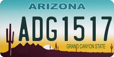 AZ license plate ADG1517