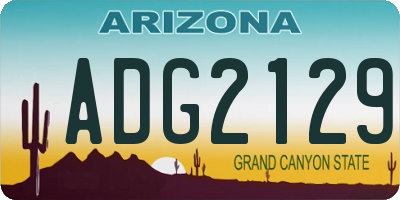 AZ license plate ADG2129