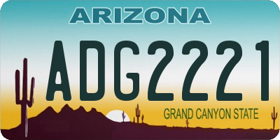 AZ license plate ADG2221