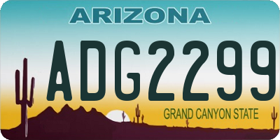 AZ license plate ADG2299