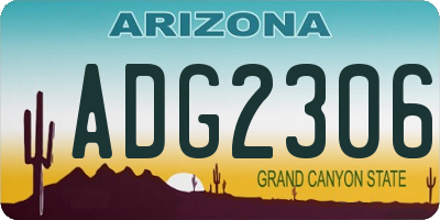AZ license plate ADG2306