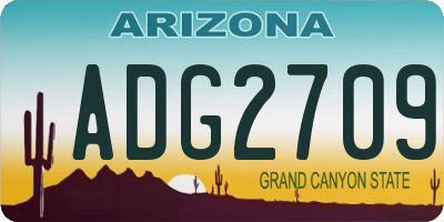 AZ license plate ADG2709
