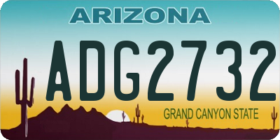 AZ license plate ADG2732