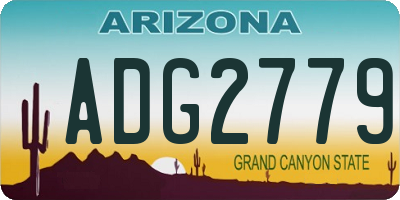 AZ license plate ADG2779