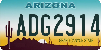 AZ license plate ADG2914