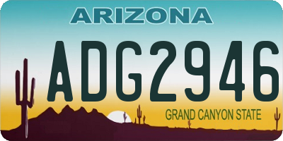 AZ license plate ADG2946