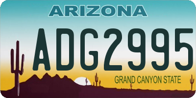 AZ license plate ADG2995