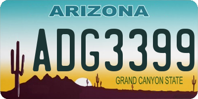 AZ license plate ADG3399