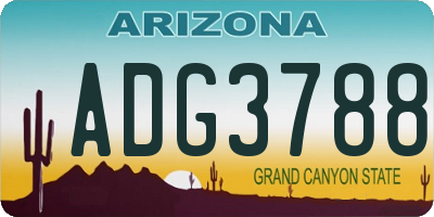 AZ license plate ADG3788