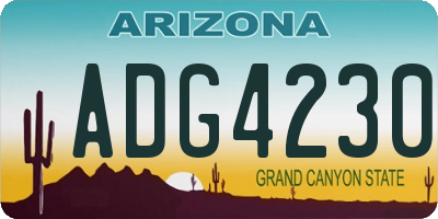 AZ license plate ADG4230