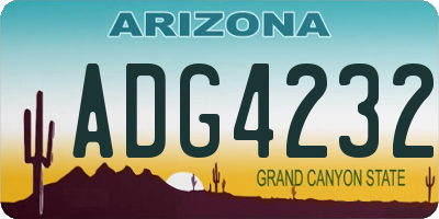AZ license plate ADG4232