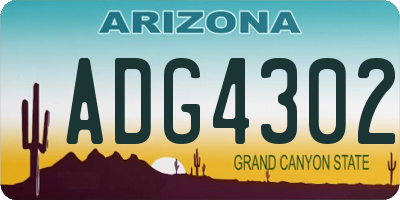 AZ license plate ADG4302