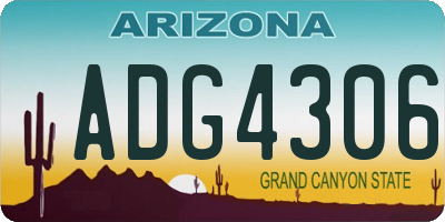 AZ license plate ADG4306