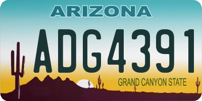 AZ license plate ADG4391