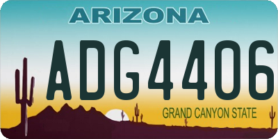 AZ license plate ADG4406