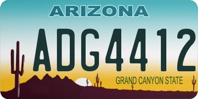 AZ license plate ADG4412